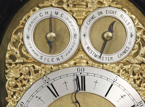 ANTIQUE ORMOLU MOUNTED EBONISED GILT BRONZE CHIMING MANTEL CLOCK C1860 - ADDITIONAL PHOTO 7