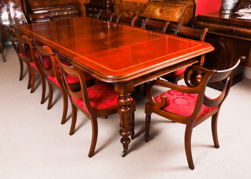 ANTIQUE 8FT6 WILLIAM IV FLAME MAHOGANY EXTENDING DINING TABLE 19TH C - ADDITIONAL PHOTO 4