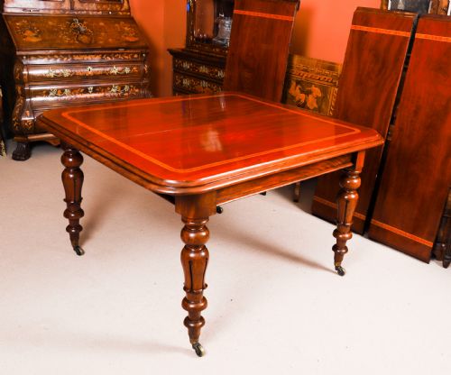 ANTIQUE 8FT6 WILLIAM IV FLAME MAHOGANY EXTENDING DINING TABLE 19TH C - ADDITIONAL PHOTO 8