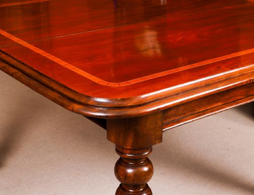 ANTIQUE 8FT6 WILLIAM IV FLAME MAHOGANY EXTENDING DINING TABLE 19TH C - ADDITIONAL PHOTO 12