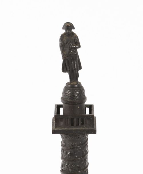 ANTIQUE FRENCH GRAND TOUR BRONZE MODEL OF VENDOME COLUMN 19THC - ADDITIONAL PHOTO 1