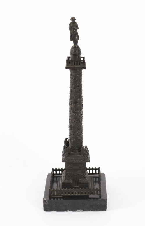ANTIQUE FRENCH GRAND TOUR BRONZE MODEL OF VENDOME COLUMN 19THC - ADDITIONAL PHOTO 3