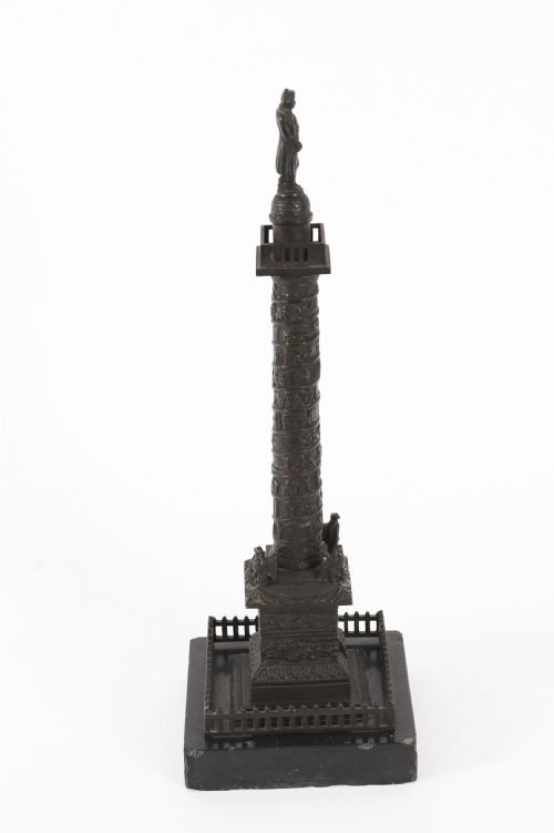 ANTIQUE FRENCH GRAND TOUR BRONZE MODEL OF VENDOME COLUMN 19THC - ADDITIONAL PHOTO 5