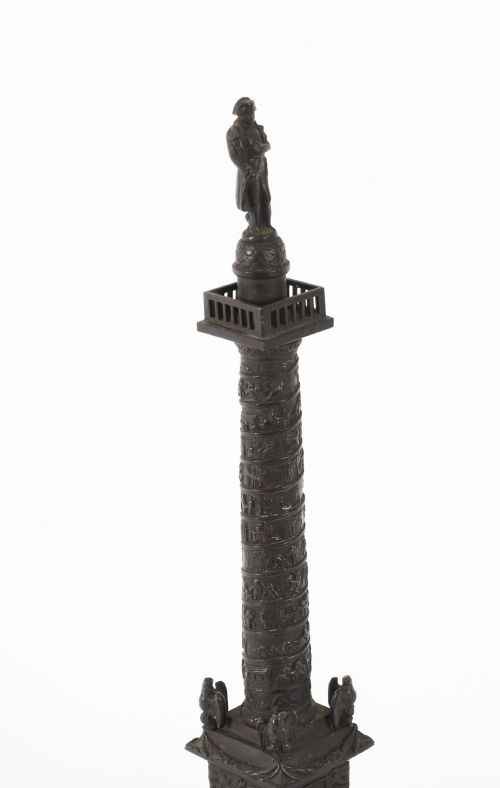 ANTIQUE FRENCH GRAND TOUR BRONZE MODEL OF VENDOME COLUMN 19THC - ADDITIONAL PHOTO 7