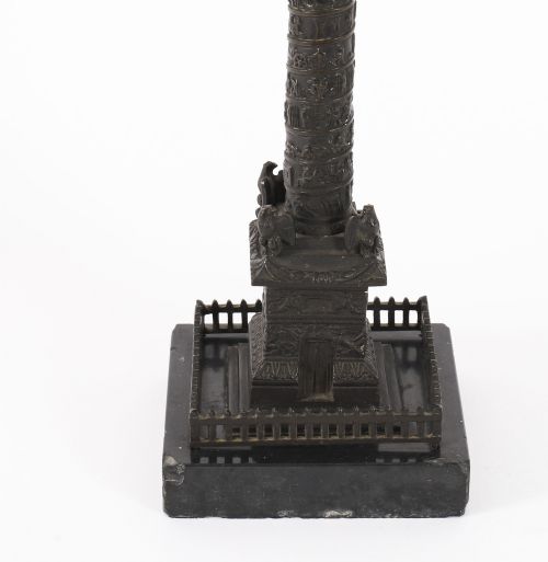 ANTIQUE FRENCH GRAND TOUR BRONZE MODEL OF VENDOME COLUMN 19THC - ADDITIONAL PHOTO 8