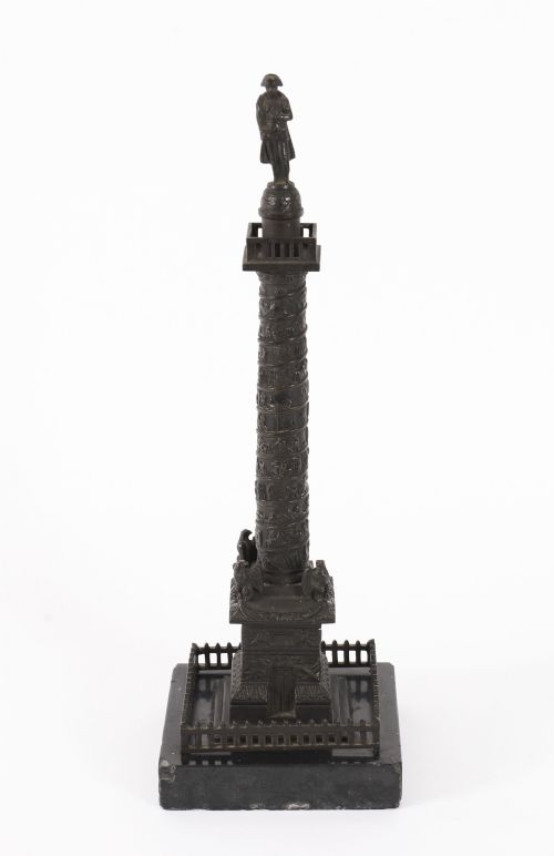 ANTIQUE FRENCH GRAND TOUR BRONZE MODEL OF VENDOME COLUMN 19THC - ADDITIONAL PHOTO 9