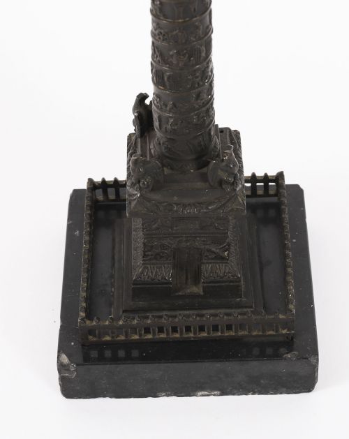 ANTIQUE FRENCH GRAND TOUR BRONZE MODEL OF VENDOME COLUMN 19THC - ADDITIONAL PHOTO 10