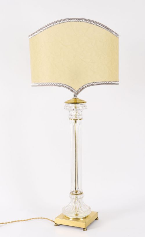 ANTIQUE MONUMENTAL PAIR ART DECO GLASS ORMOLU TABLE LAMPS 20TH C - ADDITIONAL PHOTO 1