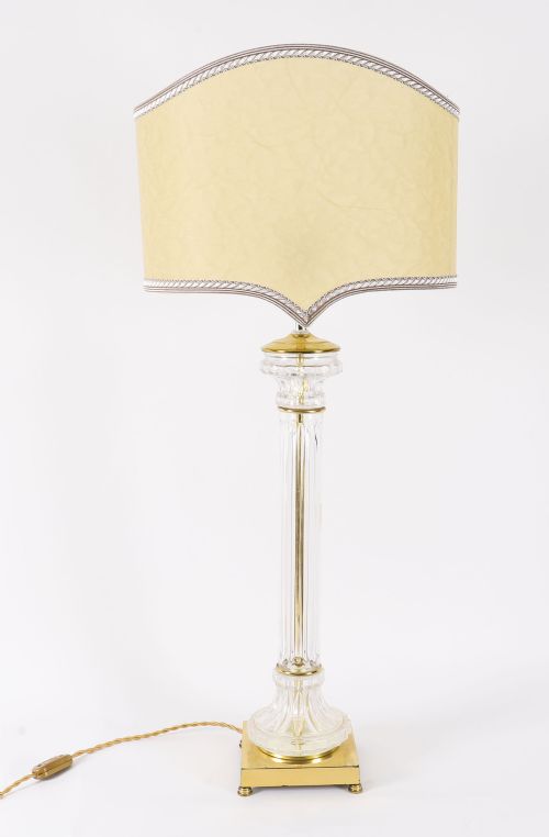 ANTIQUE MONUMENTAL PAIR ART DECO GLASS ORMOLU TABLE LAMPS 20TH C - ADDITIONAL PHOTO 2