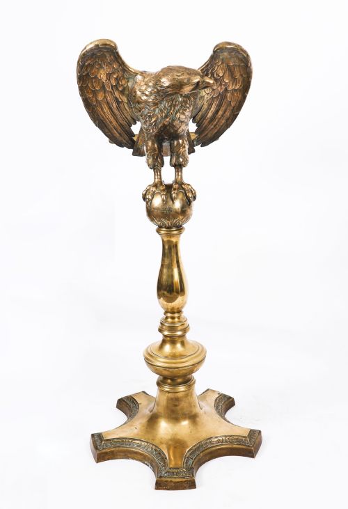 ANTIQUE SCOTTISH ECCLESIASTICAL BRASS EAGLE LECTERN GREENSIDE CHURCH 19TH C