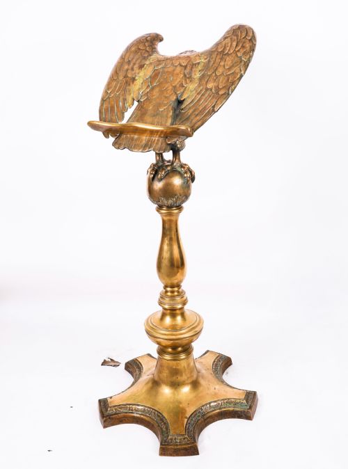 ANTIQUE SCOTTISH ECCLESIASTICAL BRASS EAGLE LECTERN GREENSIDE CHURCH 19TH C - ADDITIONAL PHOTO 10