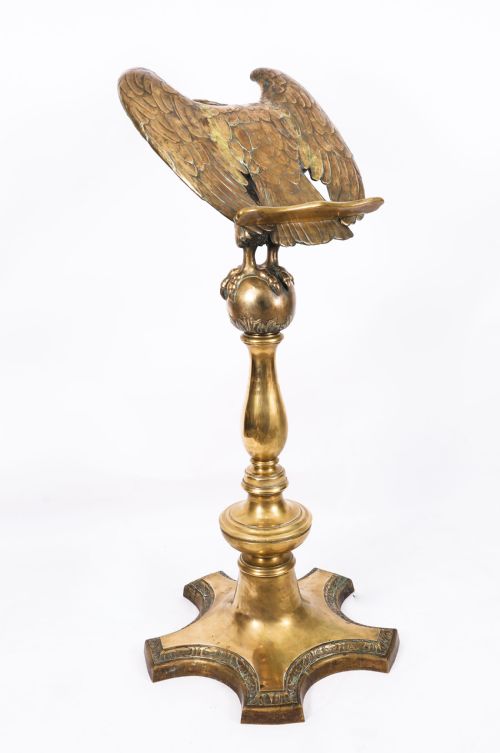 ANTIQUE SCOTTISH ECCLESIASTICAL BRASS EAGLE LECTERN GREENSIDE CHURCH 19TH C - ADDITIONAL PHOTO 15