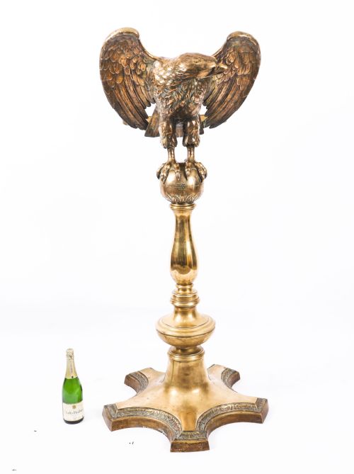 ANTIQUE SCOTTISH ECCLESIASTICAL BRASS EAGLE LECTERN GREENSIDE CHURCH 19TH C - ADDITIONAL PHOTO 17