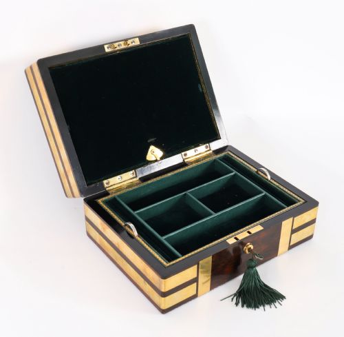 fig 1. Antique Victorian Gonçalo Alves Jewellery Casket F. L. Hausburg 19th C