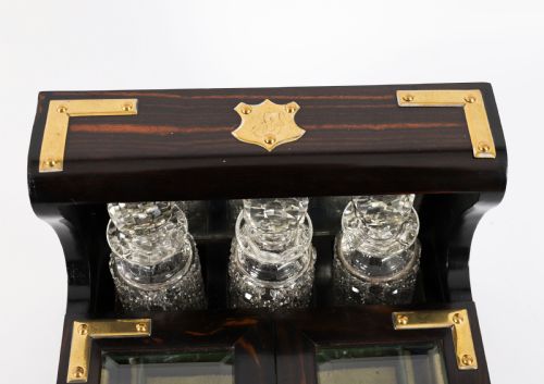 ANTIQUE COROMANDEL COMBINATION SCENT BOTTLEJEWELLERY CASKET TANTALUS 19TH C - ADDITIONAL PHOTO 2