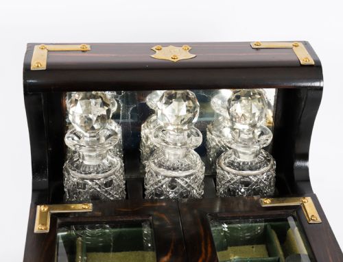 ANTIQUE COROMANDEL COMBINATION SCENT BOTTLEJEWELLERY CASKET TANTALUS 19TH C - ADDITIONAL PHOTO 4