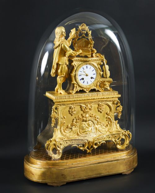 ANTIQUE FRENCH SEVRES ORMOLU MANTEL CLOCK BY LEROY PARIS 19TH CENTURY
