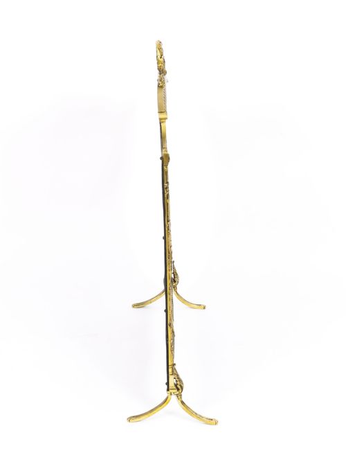 ANTIQUE FRENCH EMPIRE REVIVAL FLAMING TORCH GILT BRONZE FIRE SCREEN C1870 - ADDITIONAL PHOTO 3