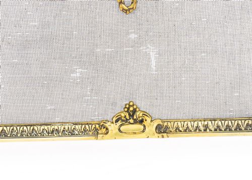 ANTIQUE FRENCH EMPIRE REVIVAL FLAMING TORCH GILT BRONZE FIRE SCREEN C1870 - ADDITIONAL PHOTO 5