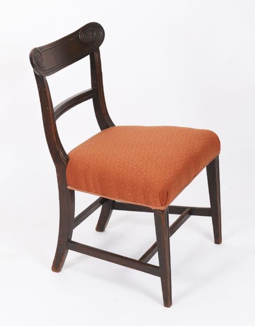 fig 1. Antique Set Four English Regency Mahogany Dining Chairs Circa 1820
