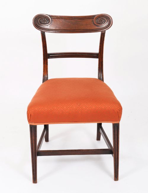 fig 2. Antique Set Four English Regency Mahogany Dining Chairs Circa 1820