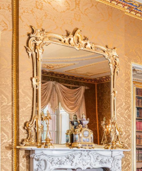ANTIQUE LARGE ROCOCO REVIVAL GILTWOOD WALL MIRROR C1850 205X206CM 19TH C - ADDITIONAL PHOTO 2