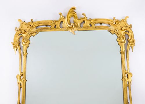 ANTIQUE LARGE ROCOCO REVIVAL GILTWOOD WALL MIRROR C1850 205X206CM 19TH C - ADDITIONAL PHOTO 3