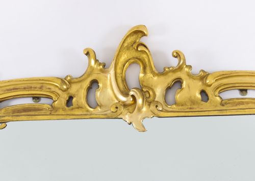 ANTIQUE LARGE ROCOCO REVIVAL GILTWOOD WALL MIRROR C1850 205X206CM 19TH C - ADDITIONAL PHOTO 9
