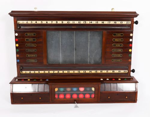 ANTIQUE VICTORIAN ATT THURSTON BILLIARD SNOOKER AND LIFE POOL SCOREBOARD 19THC - ADDITIONAL PHOTO 1