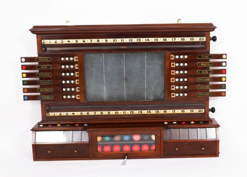 ANTIQUE VICTORIAN ATT THURSTON BILLIARD SNOOKER AND LIFE POOL SCOREBOARD 19THC - ADDITIONAL PHOTO 2