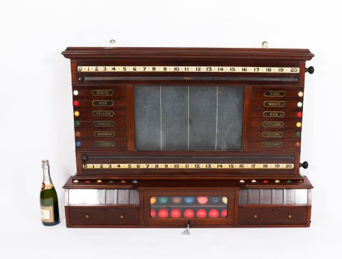 ANTIQUE VICTORIAN ATT THURSTON BILLIARD SNOOKER AND LIFE POOL SCOREBOARD 19THC - ADDITIONAL PHOTO 18