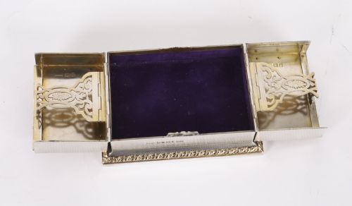 ANTIQUE ASPREY STERLING SILVER MINIATURE PLAYING CARD BOX CASKET 1912 - ADDITIONAL PHOTO 5