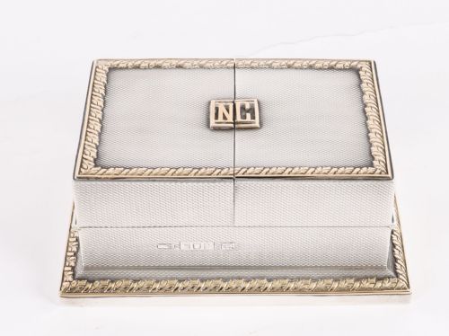 ANTIQUE ASPREY STERLING SILVER MINIATURE PLAYING CARD BOX CASKET 1912 - ADDITIONAL PHOTO 7