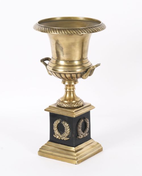 ANTIQUE PAIR ITALIAN GRAND TOUR BORGHESE BRONZE CAMPANA URNS 19TH C - ADDITIONAL PHOTO 1