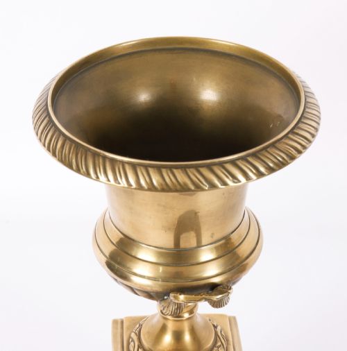 ANTIQUE PAIR ITALIAN GRAND TOUR BORGHESE BRONZE CAMPANA URNS 19TH C - ADDITIONAL PHOTO 10