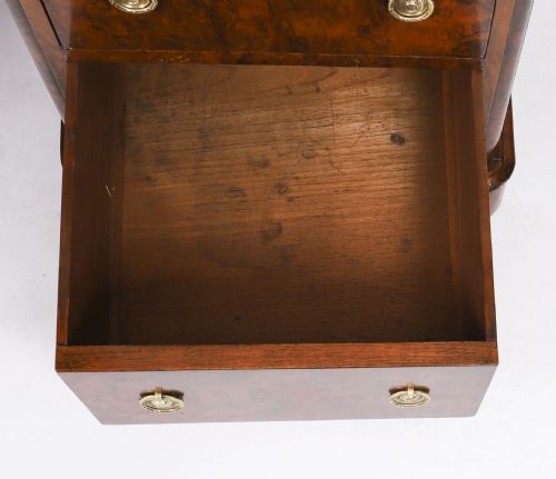 ANTIQUE VICTORIAN BURR WALNUT TWIN PEDESTAL DESK C1860 19TH C - ADDITIONAL PHOTO 10
