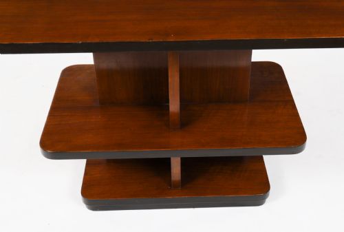 fig 2. Antique Art Deco Tiered Walnut Coffee Table Circa 1920