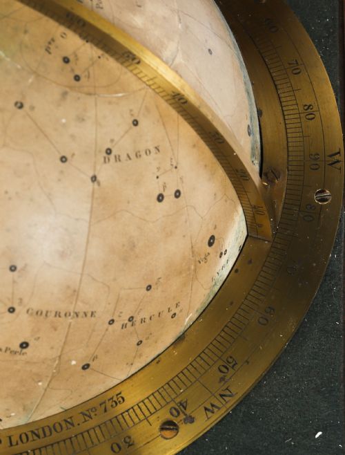 ANTIQUE PORTABLE CASED PAGET STAR CELESTIAL GLOBE HUGHES SON LONDON 19H C - ADDITIONAL PHOTO 5