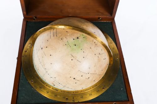 ANTIQUE PORTABLE CASED PAGET STAR CELESTIAL GLOBE HUGHES SON LONDON 19H C - ADDITIONAL PHOTO 7
