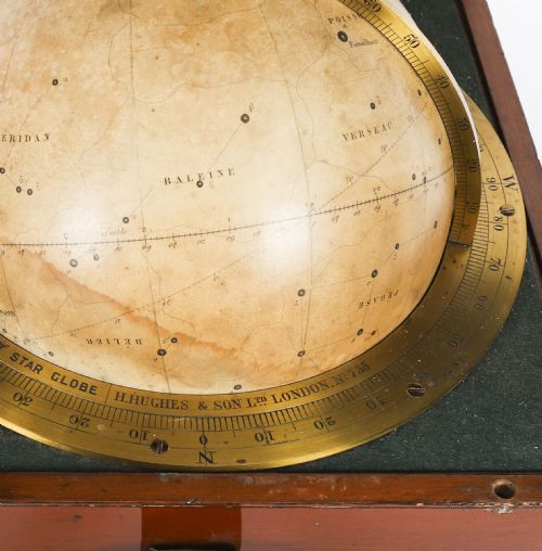 ANTIQUE PORTABLE CASED PAGET STAR CELESTIAL GLOBE HUGHES SON LONDON 19H C - ADDITIONAL PHOTO 8
