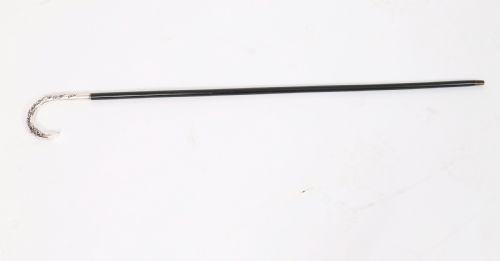 ANTIQUE HONG KONG SILVER WALKING CANE WANG HING COMPANY 19THC - ADDITIONAL PHOTO 1