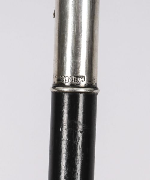 ANTIQUE HONG KONG SILVER WALKING CANE WANG HING COMPANY 19THC - ADDITIONAL PHOTO 12