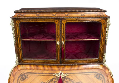 ANTIQUE FRENCH KING WOOD MARQUETRY BONHEUR DU JOUR 19TH C - ADDITIONAL PHOTO 4