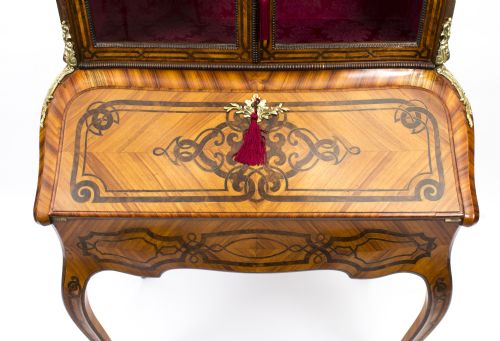 ANTIQUE FRENCH KING WOOD MARQUETRY BONHEUR DU JOUR 19TH C - ADDITIONAL PHOTO 7