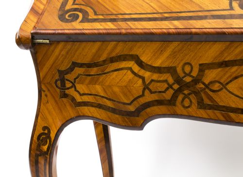 ANTIQUE FRENCH KING WOOD MARQUETRY BONHEUR DU JOUR 19TH C - ADDITIONAL PHOTO 10