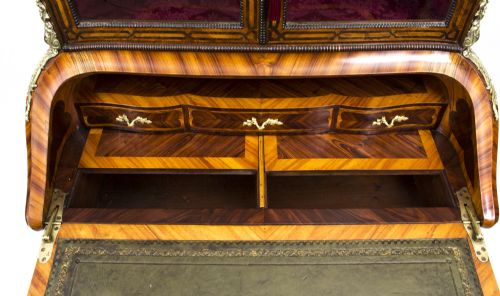 ANTIQUE FRENCH KING WOOD MARQUETRY BONHEUR DU JOUR 19TH C - ADDITIONAL PHOTO 13