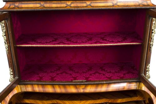 ANTIQUE FRENCH KING WOOD MARQUETRY BONHEUR DU JOUR 19TH C - ADDITIONAL PHOTO 14