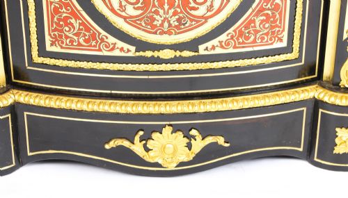 ANTIQUE ORMOLU MOUNTED SERPENTINE BOULLE CREDENZA C1870 19TH C - ADDITIONAL PHOTO 18