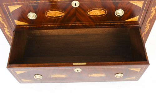 ANTIQUE DUTCH MARQUETRY CHEST DRAWERS 19TH CENTURY - ADDITIONAL PHOTO 6