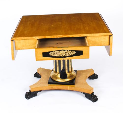 ANTIQUE BIEDERMEIER KARELIAN BIRCH ORMOLU SOFA TABLE C1820 19TH CENTURY - ADDITIONAL PHOTO 8